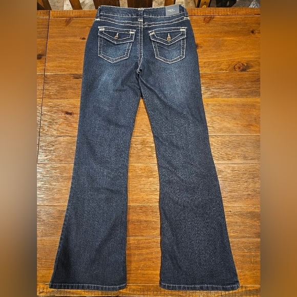 FADE TO BLUE WOMEN'S MODERN FLAIR STRETCH TECHNOLOGY BOLD STITCH JEANS SIZE 29 - Picture 11 of 16